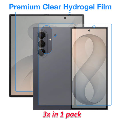 [3x in 1] MEZON Samsung Galaxy Z Fold8 Ultra Premium Hydrogel Clear Edge-to-Edge Full Coverage Screen Protector Fingerprint Film