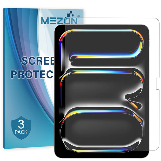 [3 Pack] MEZON Apple iPad Pro 11" (2024) M4 Anti-Glare Matte Film Screen Protector Pencil Friendly (iPad Pro 11" M4, Matte)