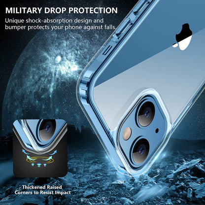 MEZON Crystal Clear Case for Apple iPhone 15 (6.1") Ultra Slim Premium TPU Gel – Wireless Charging Compatible