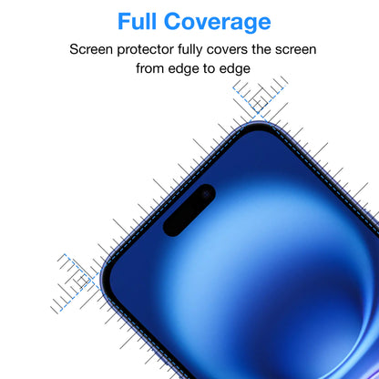 [2 Pack] MEZON Privacy Anti-Spy Full Coverage iPhone 16 Plus (6.7") Tempered Glass Premium 9H HD Screen Protectors
