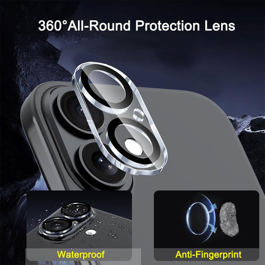 [2 Pack] MEZON Camera Lens Tempered Glass for iPhone 16 Plus (6.7") Premium Full Coverage No Whitening from Flash