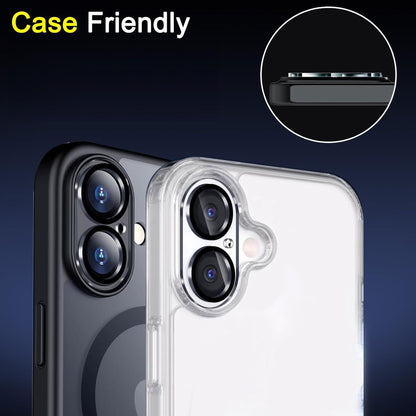 [2 Pack] MEZON Camera Lens Tempered Glass for iPhone 16 (6.1") Premium Full Coverage No Whitening from Flash