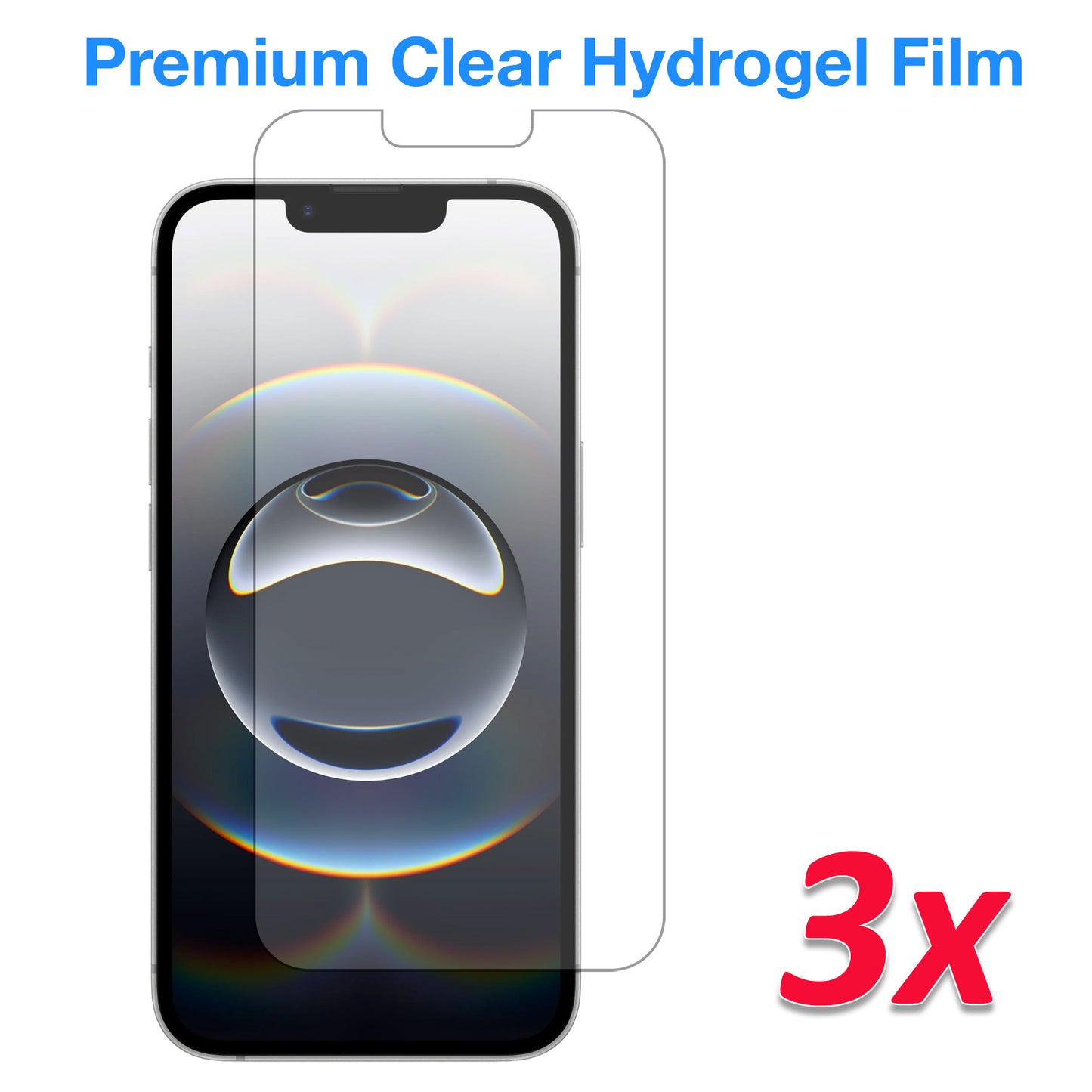 [3 Pack] MEZON iPhone 16e (6.1") Premium Hydrogel Clear Edge-to-Edge Full Coverage Screen Protector Film