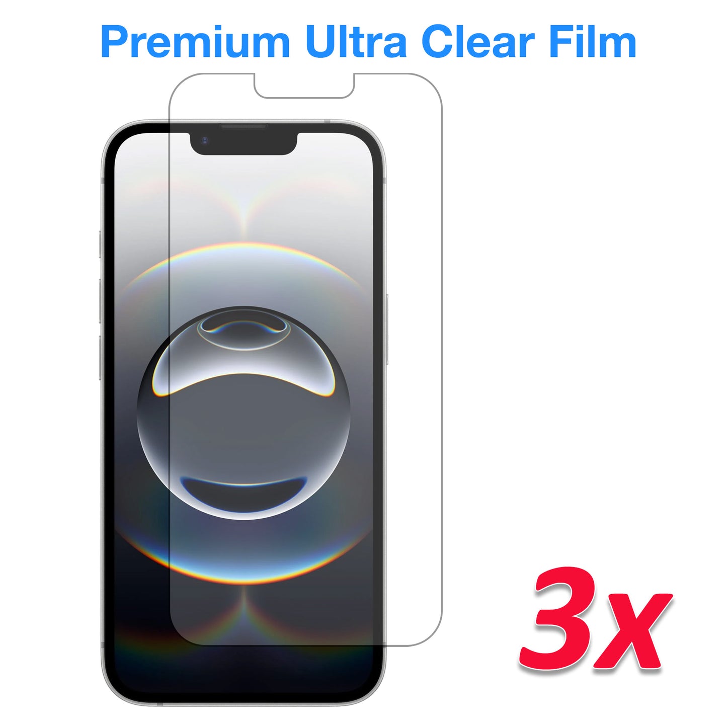 [3 Pack] MEZON Ultra Clear Film for iPhone 16e (6.1") Premium Case Friendly Screen Protectors