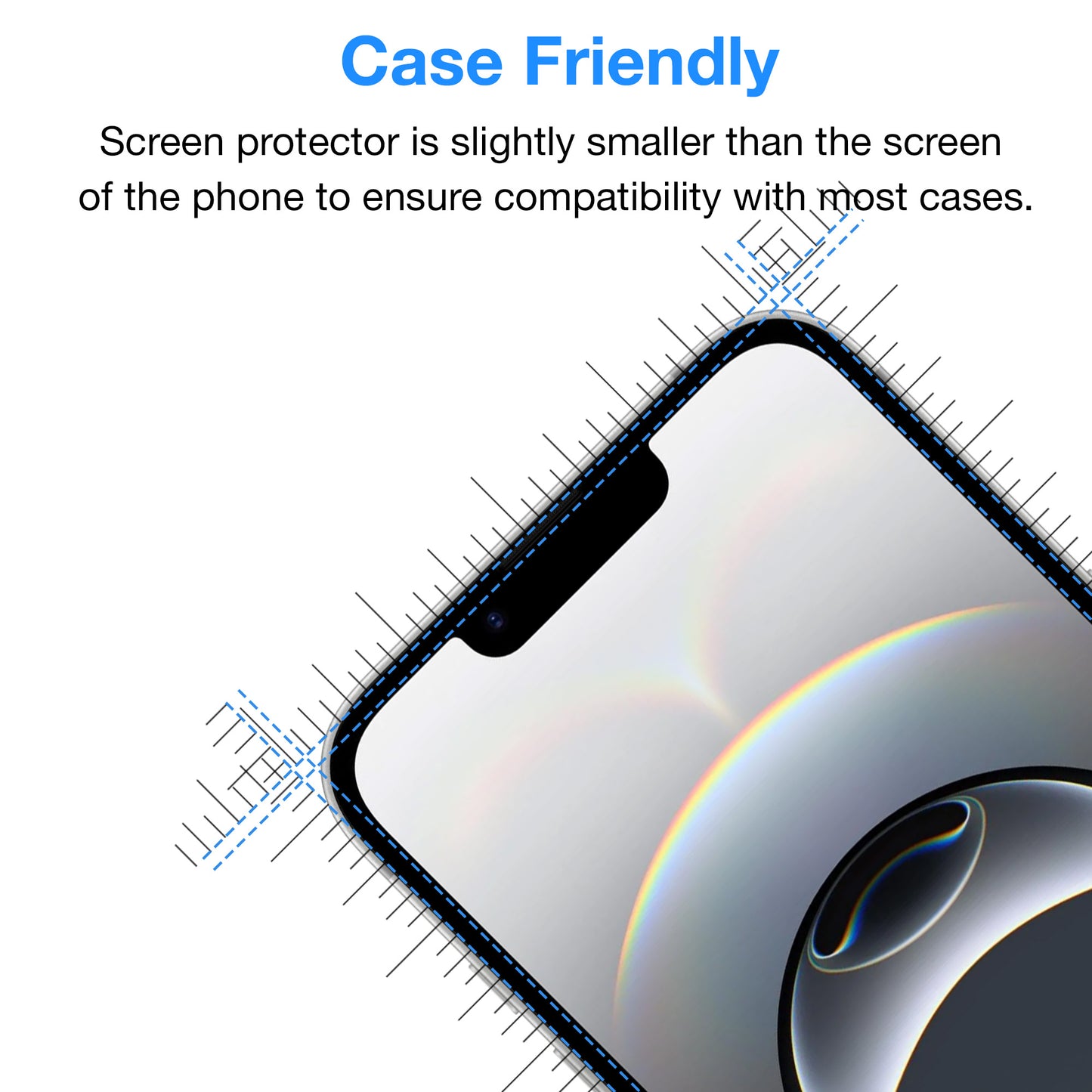 [3 Pack] MEZON Ultra Clear Film for iPhone 16e (6.1") Premium Case Friendly Screen Protectors