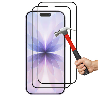 [2 Pack] MEZON Full Coverage Tempered Glass for iPhone 17 (6.3") Crystal Clear Premium 9H HD Screen Protectors