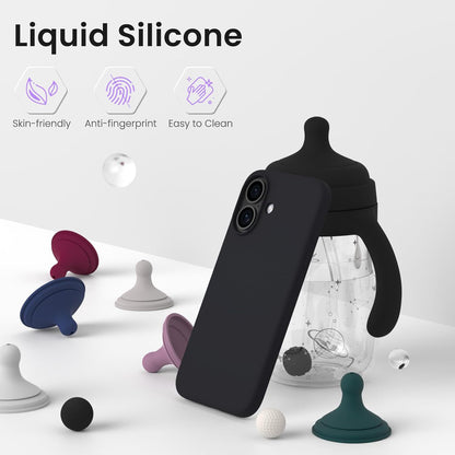 MEZON Black Case for Apple iPhone 17 (6.3") Ultra Slim Premium TPU Gel – Magsafe Wireless Charging Compatible