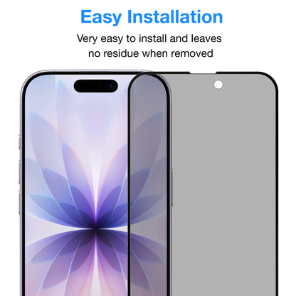 [2 Pack] MEZON Privacy Anti-Spy Full Coverage iPhone 17 (6.3") Tempered Glass Premium 9H HD Screen Protectors