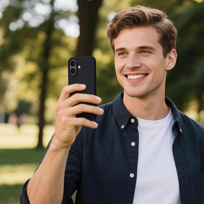 MEZON Black Case for Apple iPhone 17 (6.3") Ultra Slim Premium TPU Gel – Magsafe Wireless Charging Compatible