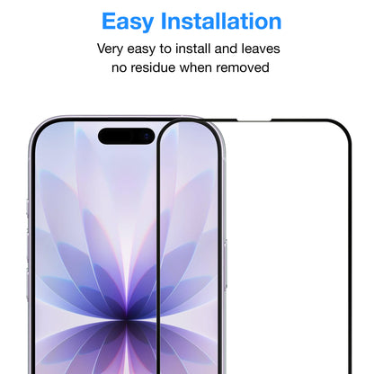 [2 Pack] MEZON Full Coverage Tempered Glass for iPhone 17 (6.3") Crystal Clear Premium 9H HD Screen Protectors