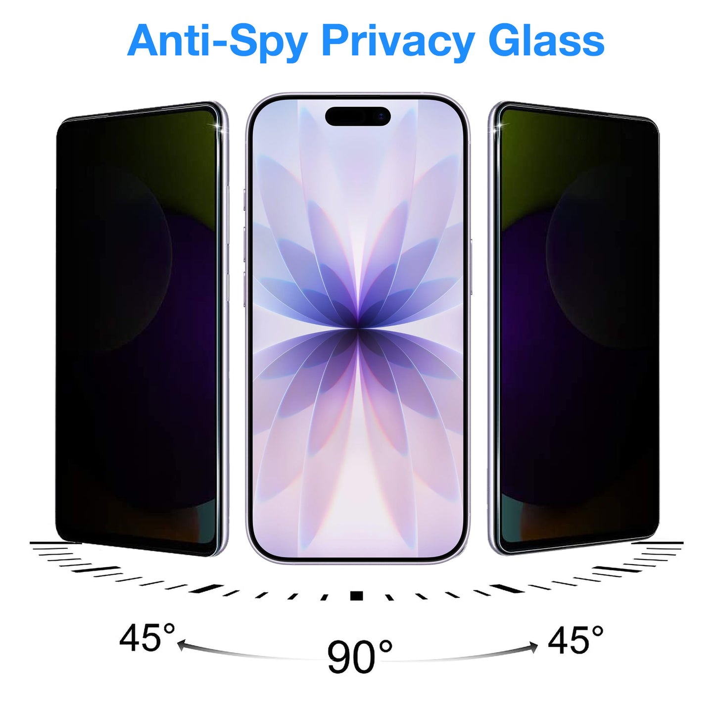 [2 Pack] MEZON Privacy Anti-Spy Full Coverage iPhone 17 (6.3") Tempered Glass Premium 9H HD Screen Protectors