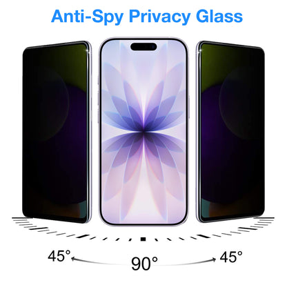 [2 Pack] MEZON Privacy Anti-Spy Full Coverage iPhone 17 (6.3") Tempered Glass Premium 9H HD Screen Protectors