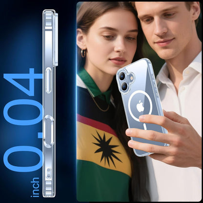 MEZON Crystal Clear Case for Apple iPhone 17 (6.3") Ultra Slim Premium TPU Gel – Magsafe Wireless Charging Compatible