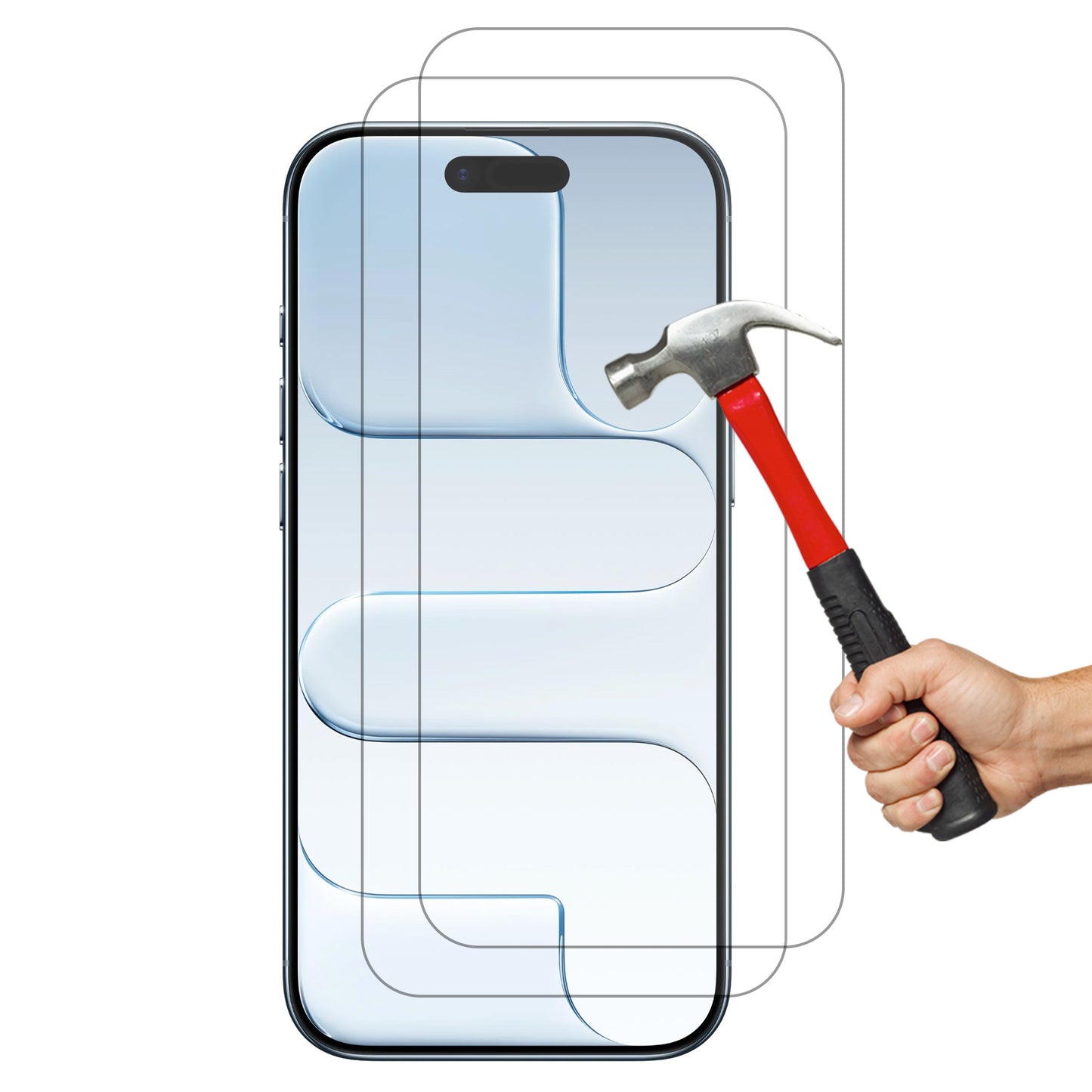 [2 Pack] MEZON Tempered Glass for iPhone 17 Air (6.5") Crystal Clear Premium 9H HD Case Friendly Screen Protectors