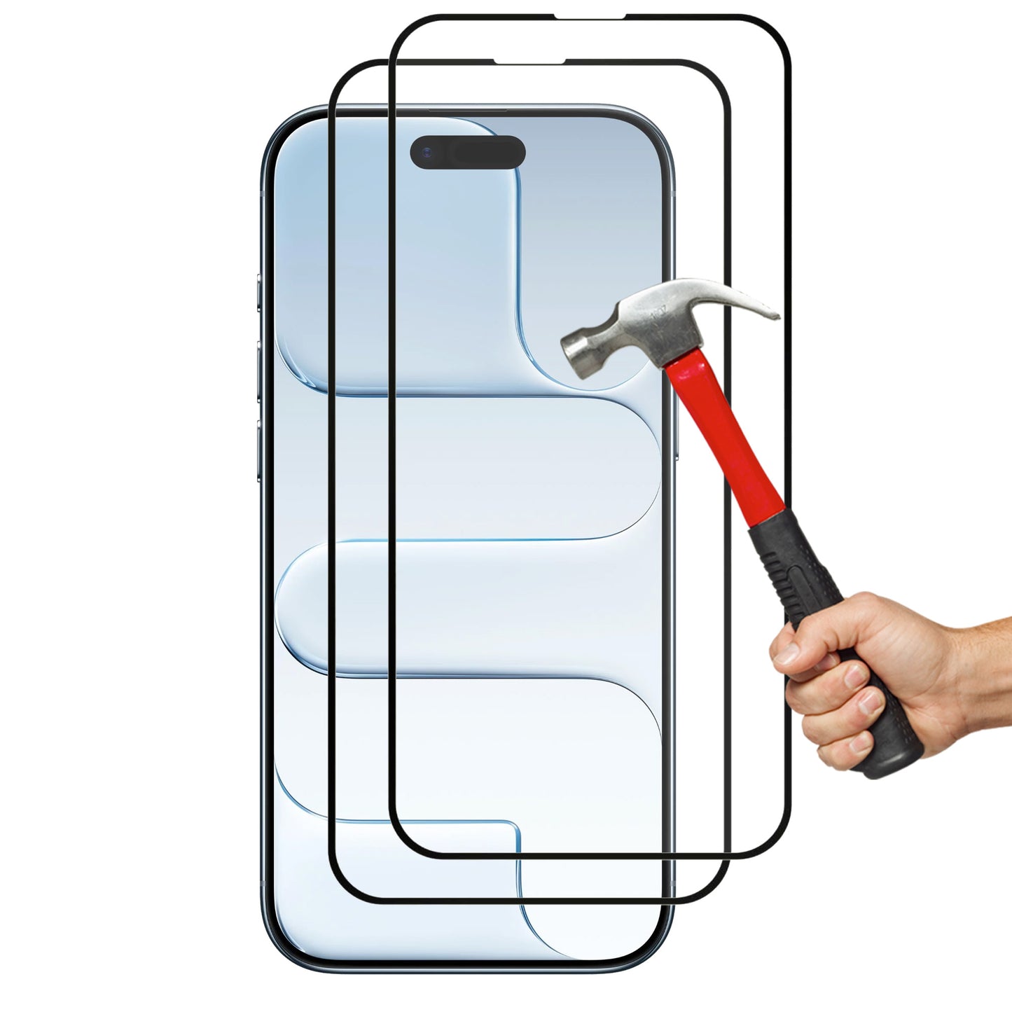 [2 Pack] MEZON Full Coverage Tempered Glass for iPhone 17 Air (6.5") Crystal Clear Premium 9H HD Screen Protectors