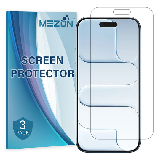 [3 Pack] MEZON iPhone 17 Air (6.5") Premium Hydrogel Clear Edge-to-Edge Full Coverage Screen Protector Film
