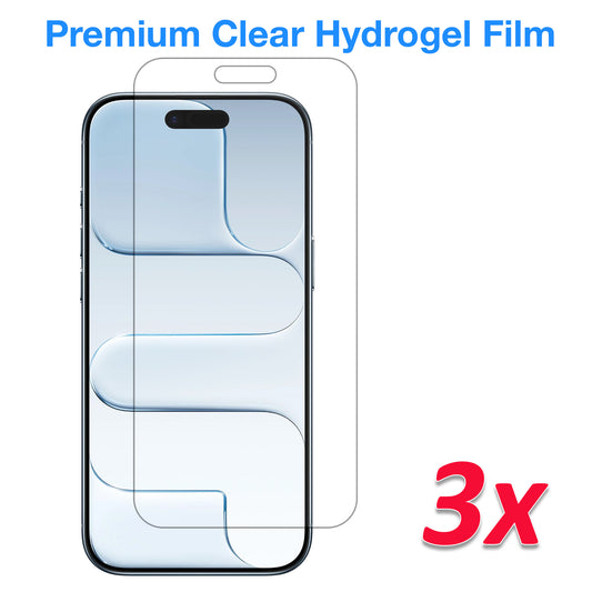 [3 Pack] MEZON iPhone 17 Air (6.5") Premium Hydrogel Clear Edge-to-Edge Full Coverage Screen Protector Film