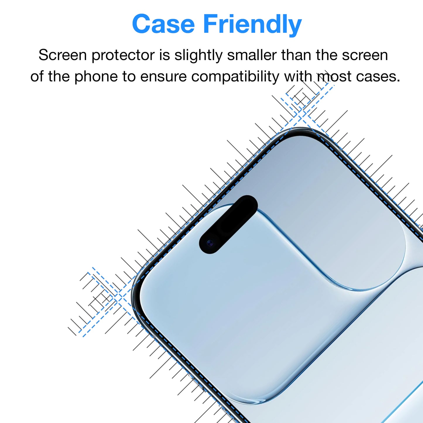 [2 Pack] MEZON Tempered Glass for iPhone 17 Air (6.5") Crystal Clear Premium 9H HD Case Friendly Screen Protectors