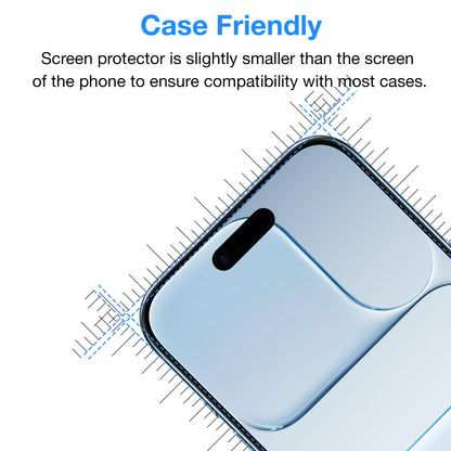 [2 Pack] MEZON Tempered Glass for iPhone 17 Air (6.5") Crystal Clear Premium 9H HD Case Friendly Screen Protectors