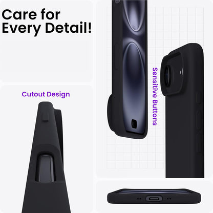 MEZON Black Case for Apple iPhone 17 Air (6.5") Ultra Slim Premium TPU Gel – Magsafe Wireless Charging Compatible