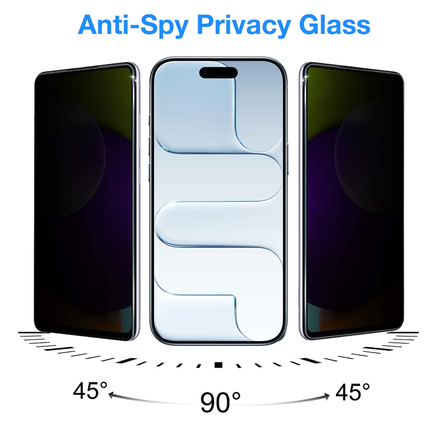 [2 Pack] MEZON Privacy Anti-Spy Full Coverage iPhone 17 Air (6.5") Tempered Glass Premium 9H HD Screen Protectors