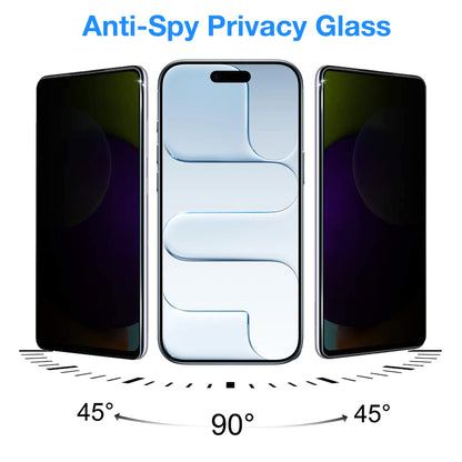 [2 Pack] MEZON Privacy Anti-Spy Full Coverage iPhone 17 Air (6.5") Tempered Glass Premium 9H HD Screen Protectors