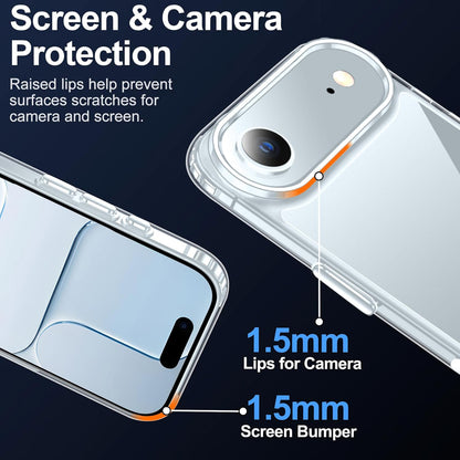 MEZON Crystal Clear Case for Apple iPhone 17 Air (6.5") Ultra Slim Premium TPU Gel – Magsafe Wireless Charging Compatible