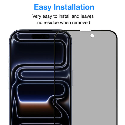 [2 Pack] MEZON Privacy Anti-Spy Full Coverage iPhone 17 Pro (6.3") Tempered Glass Premium 9H HD Screen Protectors