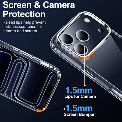 MEZON Crystal Clear Case for Apple iPhone 17 Pro (6.3") Ultra Slim Premium TPU Gel – Magsafe Wireless Charging Compatible