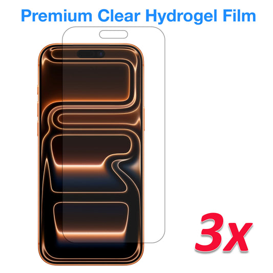 [3 Pack] MEZON iPhone 17 Pro Max (6.9") Premium Hydrogel Clear Edge-to-Edge Full Coverage Screen Protector Film