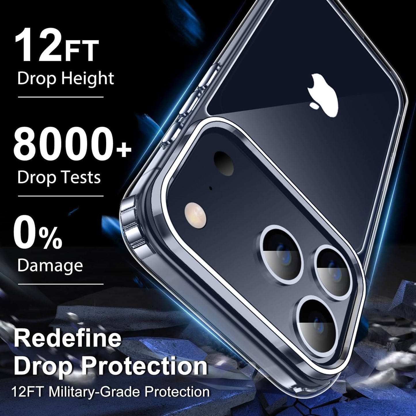 MEZON Crystal Clear Case for Apple iPhone 17 Pro Max (6.9") Ultra Slim Premium TPU Gel – Magsafe Wireless Charging Compatible