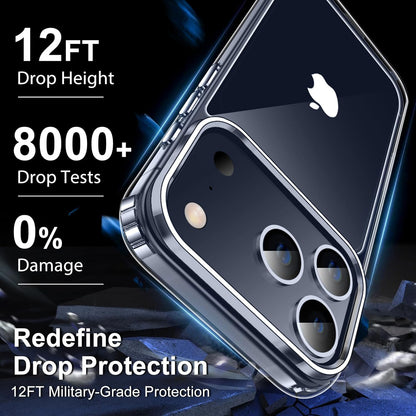 MEZON Crystal Clear Case for Apple iPhone 17 Pro Max (6.9") Ultra Slim Premium TPU Gel – Magsafe Wireless Charging Compatible