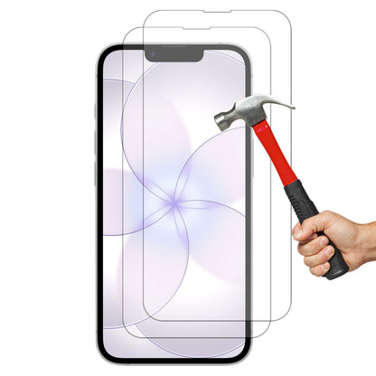 [2 Pack] MEZON Tempered Glass for iPhone 17e (6.1") Crystal Clear Premium 9H HD Case Friendly Screen Protectors