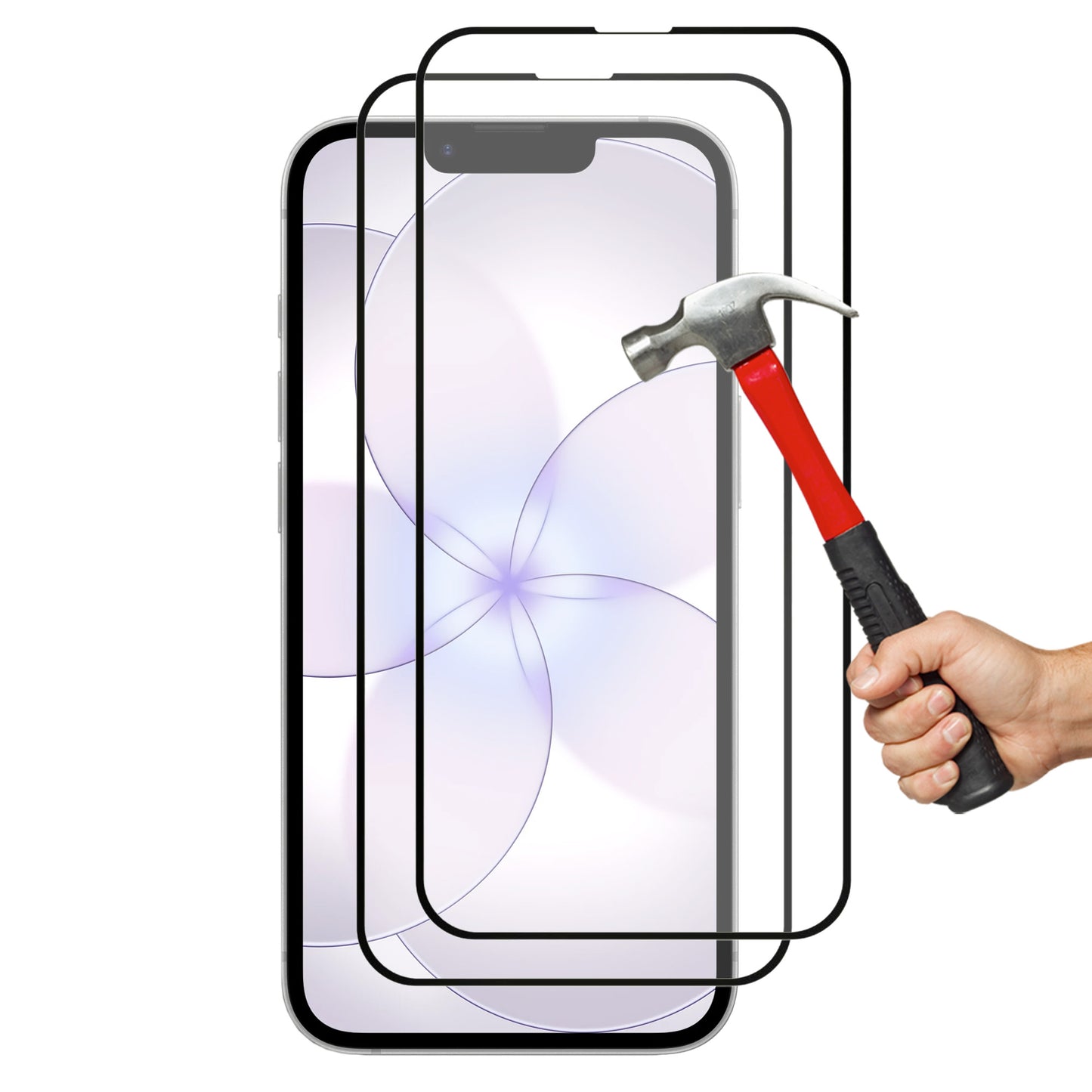 [2 Pack] MEZON Full Coverage Tempered Glass for iPhone 17e (6.1") Crystal Clear Premium 9H HD Screen Protectors