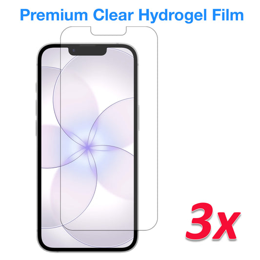 [3 Pack] MEZON iPhone 17e (6.1") Premium Hydrogel Clear Edge-to-Edge Full Coverage Screen Protector Film