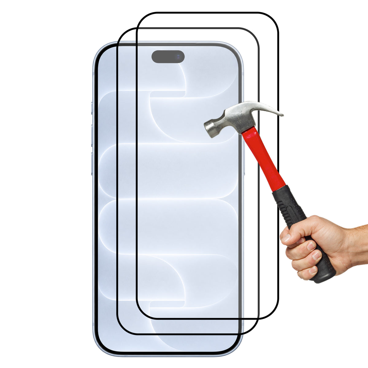 [2 Pack] MEZON Full Coverage Tempered Glass for iPhone 18 Pro (6.3") Crystal Clear Premium 9H HD Screen Protectors