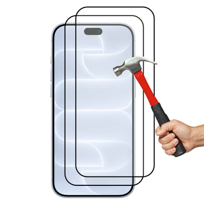[2 Pack] MEZON Full Coverage Tempered Glass for iPhone 18 Pro (6.3") Crystal Clear Premium 9H HD Screen Protectors