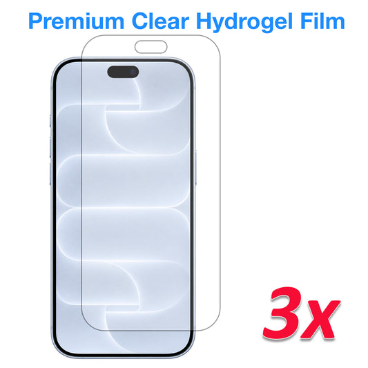 [3 Pack] MEZON iPhone 18 Pro (6.3") Premium Hydrogel Clear Edge-to-Edge Full Coverage Screen Protector Film