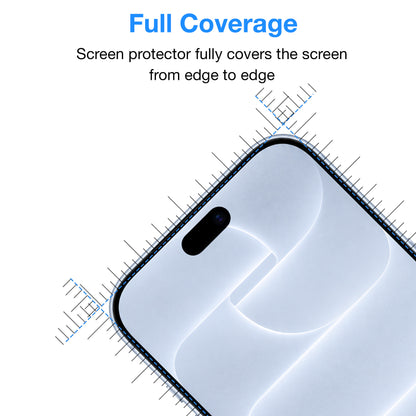 [2 Pack] MEZON Full Coverage Tempered Glass for iPhone 18 Pro (6.3") Crystal Clear Premium 9H HD Screen Protectors