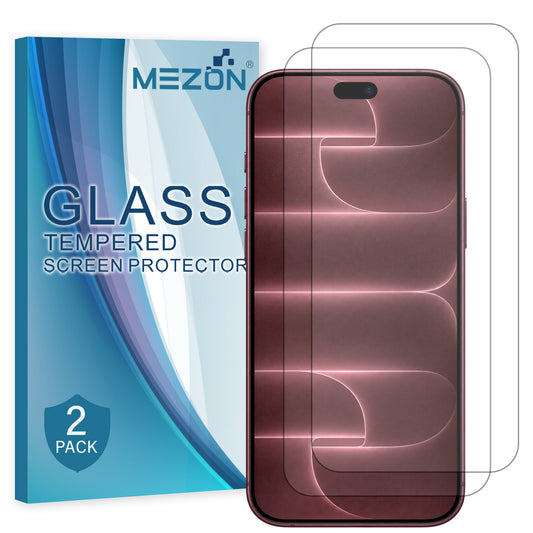 [2 Pack] MEZON Tempered Glass for iPhone 18 Pro Max (6.9") Crystal Clear Premium 9H HD Case Friendly Screen Protectors