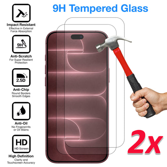 [2 Pack] MEZON Tempered Glass for iPhone 18 Pro Max (6.9") Crystal Clear Premium 9H HD Case Friendly Screen Protectors
