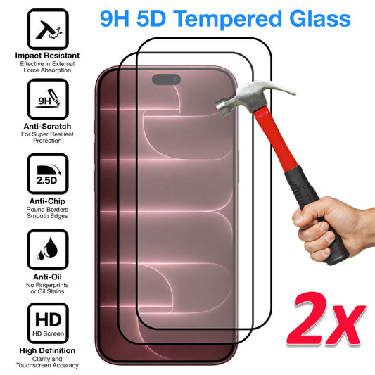 [2 Pack] MEZON Full Coverage Tempered Glass for iPhone 18 Pro Max (6.9") Crystal Clear Premium 9H HD Screen Protectors