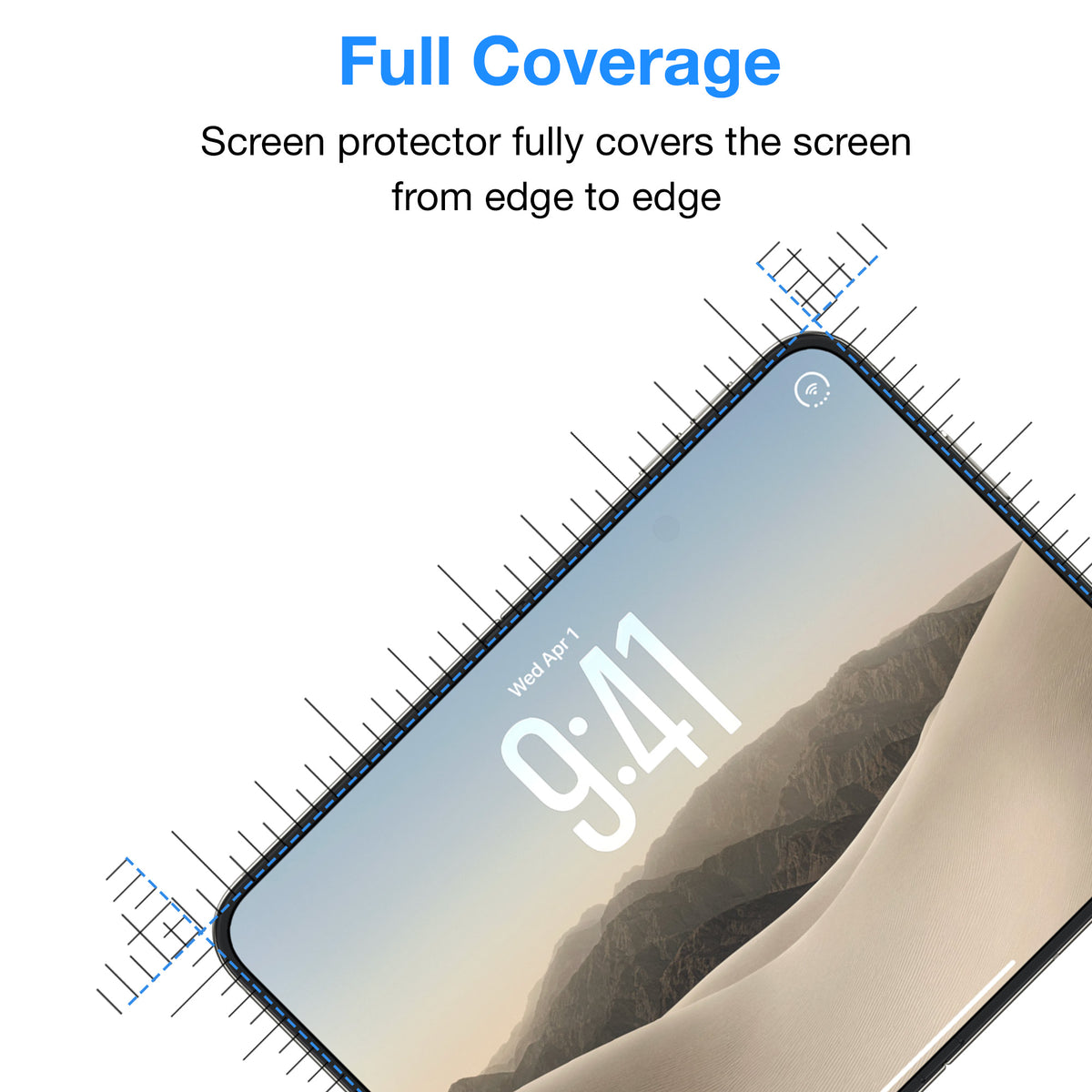[3x in 1] MEZON Apple iPhone Duo Premium Hydrogel Clear Edge-to-Edge Full Coverage Screen Protector Fingerprint Film