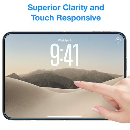 [3x in 1] MEZON Apple iPhone Duo Premium Hydrogel Clear Edge-to-Edge Full Coverage Screen Protector Fingerprint Film