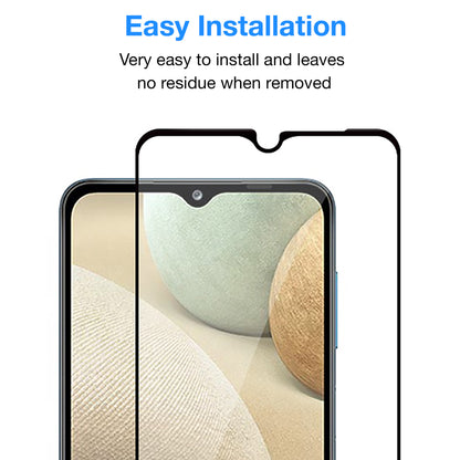 [2 Pack] MEZON Full Coverage Samsung Galaxy A12 Tempered Glass Crystal Clear Premium 9H HD Screen Protector (A12, 9H Full)