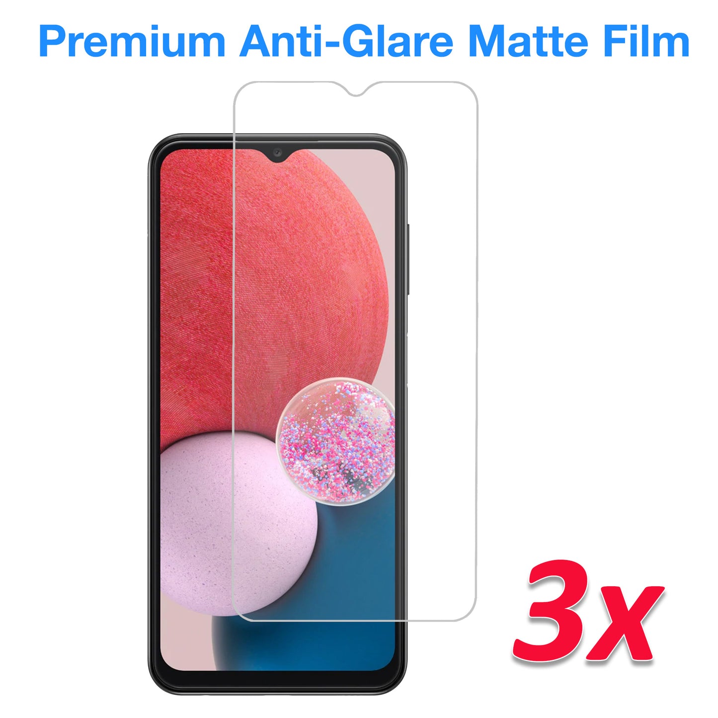 [3 Pack] MEZON Samsung Galaxy A13 Anti-Glare Matte Screen Protector Case Friendly Film (Galaxy A13, Matte)