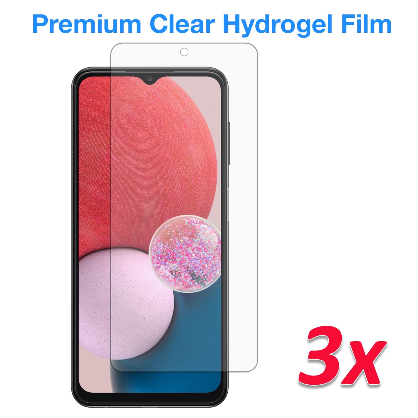 [3 Pack] MEZON Samsung Galaxy A12 Premium Hydrogel Clear Edge-to-Edge Full Coverage Screen Protector Film (Galaxy A12, Hydrogel)