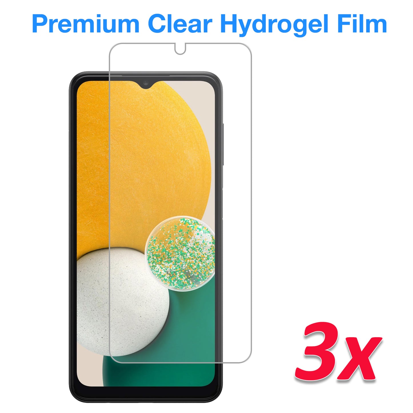 [3 Pack] MEZON Samsung Galaxy A13 5G Premium Hydrogel Clear Edge-to-Edge Full Coverage Screen Protector Fingerprint Sensor Film