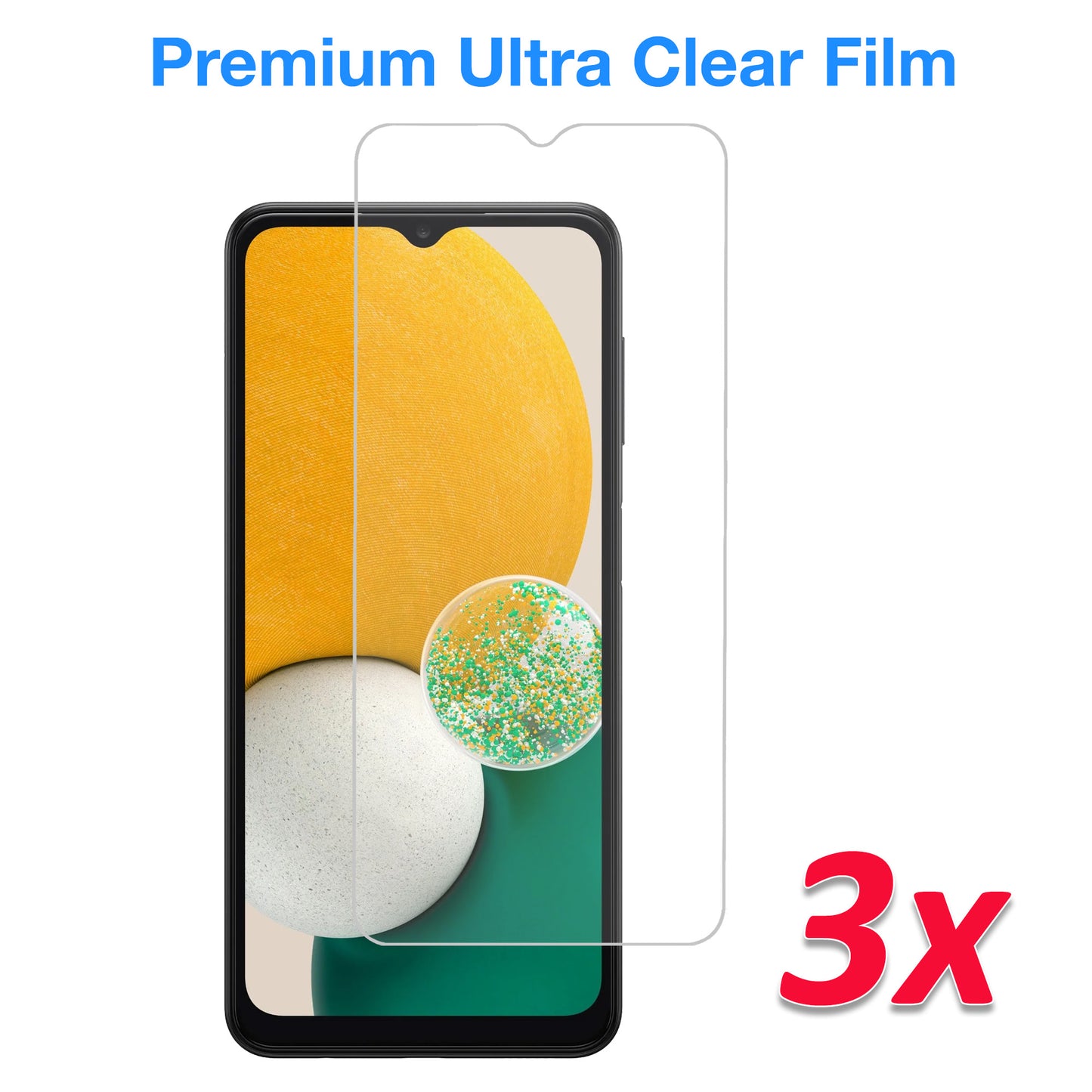 [3 Pack] MEZON Samsung Galaxy A13 5G Ultra Clear Screen Protector Case Friendly Film (Galaxy A13 5G, Clear)