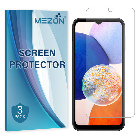 [3 Pack] MEZON Samsung Galaxy A14 5G Ultra Clear Screen Protector Case Friendly Film (Galaxy A14 5G, Clear)